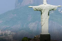 Imagem do Cristo Redentor na cidade do Rio de Janeiro.