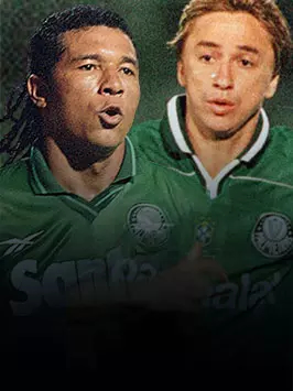 Imagem dos ex-jogadores Oséas e Paulo Nunes.