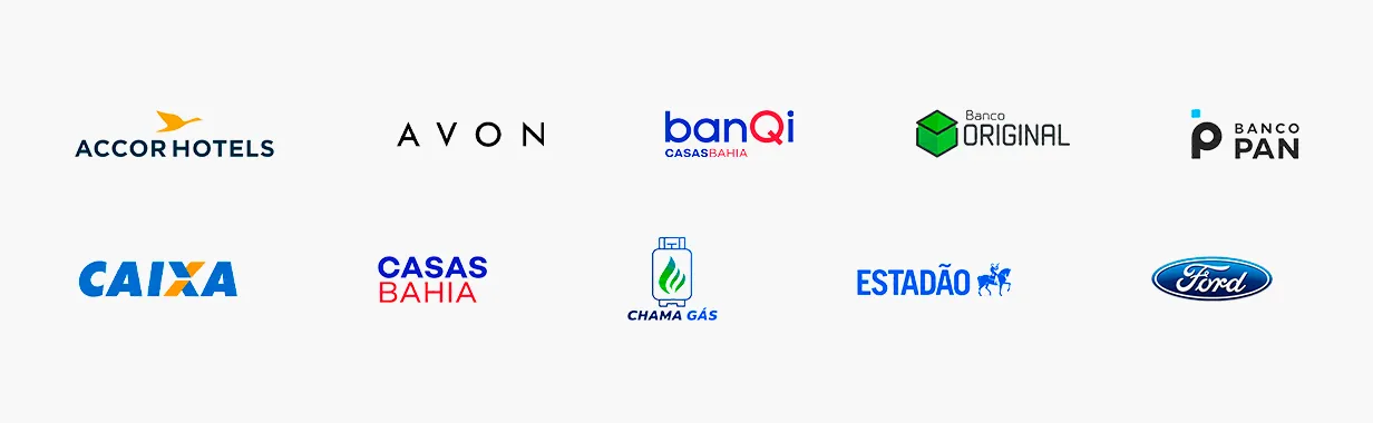 Banco Original, Getnet, McDonald's, Seara, Ford, Caixa, TikTok, 99Food, Itaú.