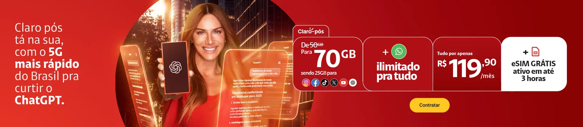 claro pós 50GB