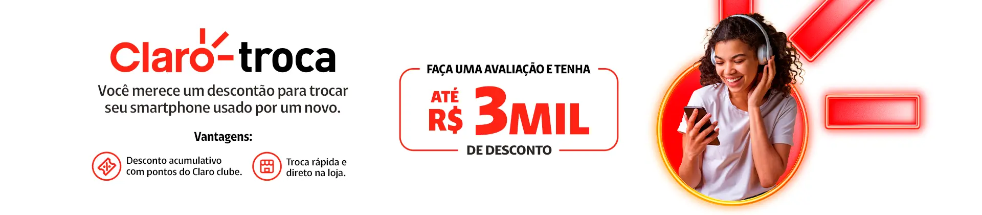 Faça uma avaliação do seu smartphone e simule, até R$ 3.000 de desconto na compra de um novo 