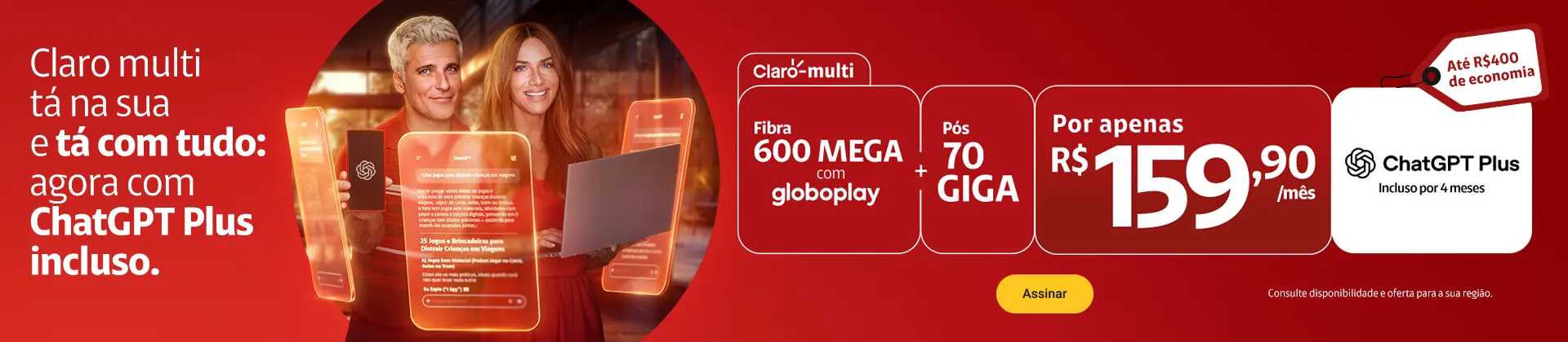 Oferta Claro Multi Fibra + Pós