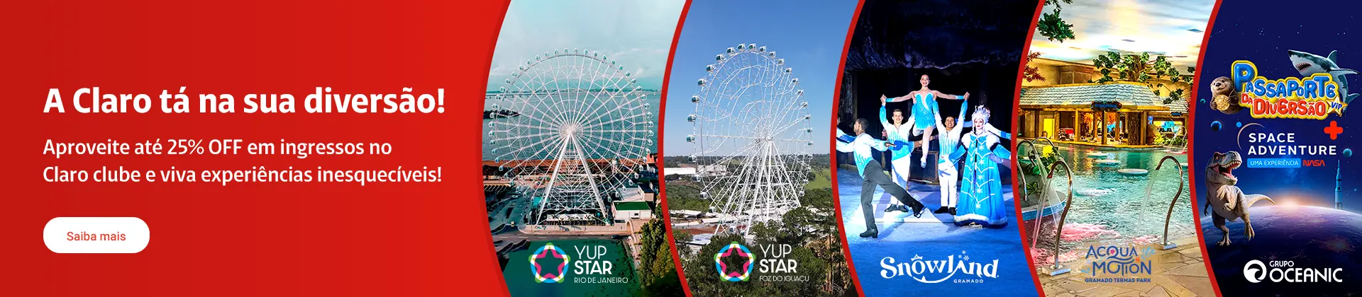 Parques de diversão.