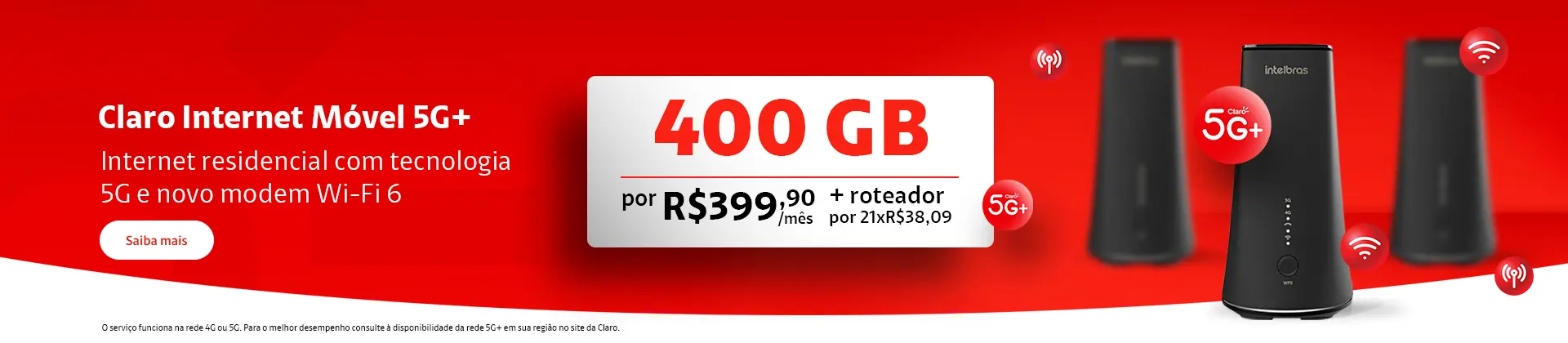 Internet Móvel 5G na Claro | FWA 5G Acesso Fixo sem Fio | Claro