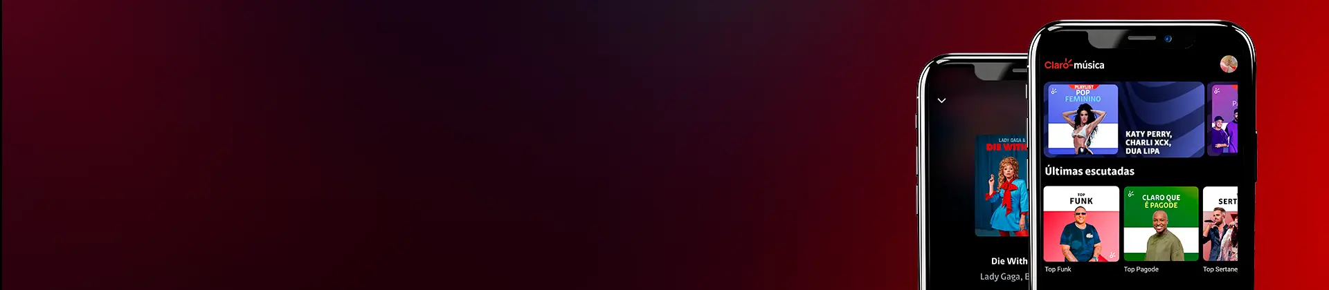 Imagem de dispositivos com álbum de musicas