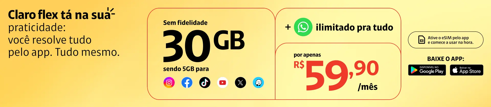 Claro flex com bônus exclusivo e 100% digital