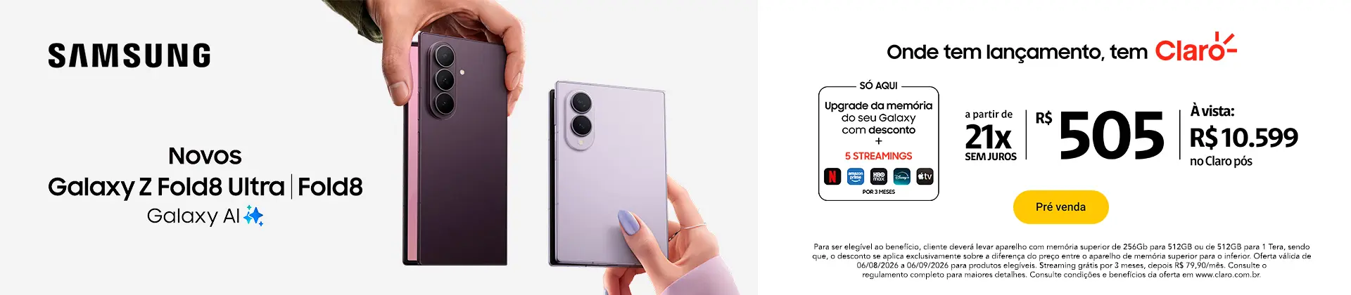 Pré Venda Galaxy Z Fold 8