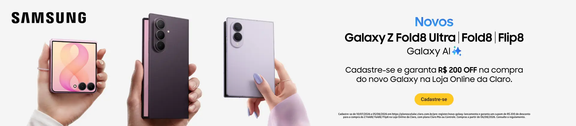 Samsung Galaxy - Pré registro