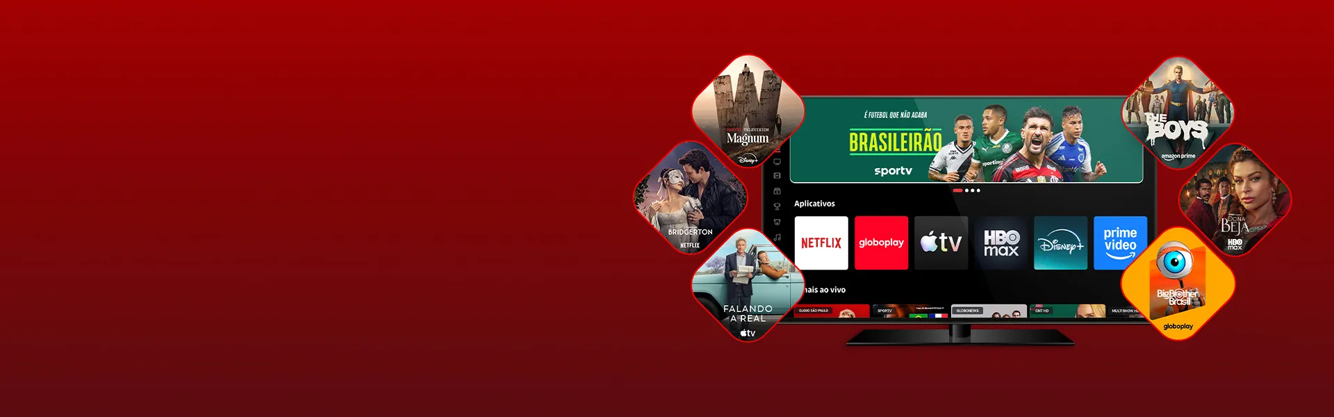 A melhor experiência de TV e streamings