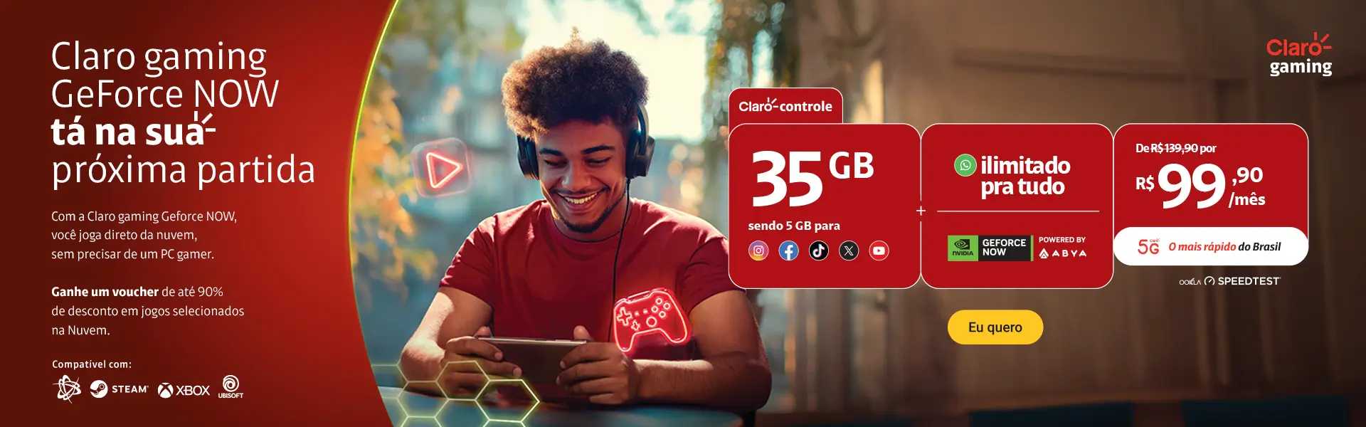 Controle 35gb + GeForce NOW