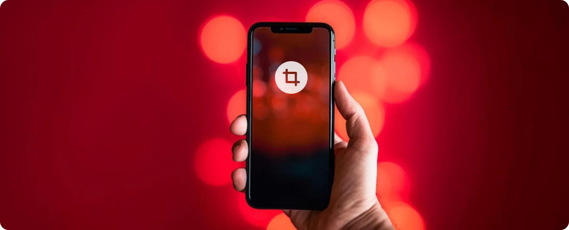 Banner Artigo Blog Como tirar print com o Celular Mão segurando celular com opção de Screenshot