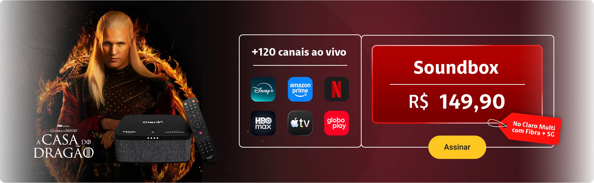 Claro tv+ Soundbox no Multi da Claro Claro tv+ Soundbox no Multi da Claro