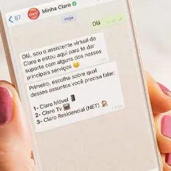Clique para acessar o whatsApp da Claro