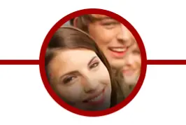 Pessoas sorrindo.