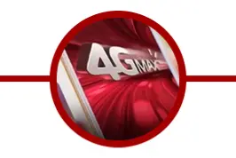 Imagem de um celular com o 4Gmax na tela do celular.