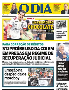 Imagem da capa do Jornal O Dia