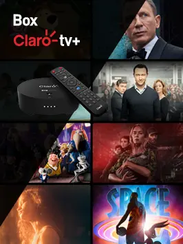 Imagens da programação da Claro tv+