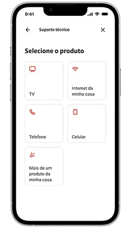 Suporte técnico no app. Passo 02.