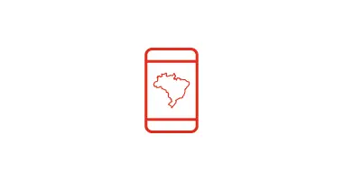 Long distance call in Brasil icon.