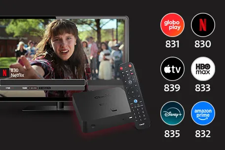 Claro tv+ Box e canais dos streamings