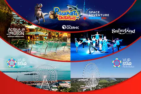 Parques com descontos.