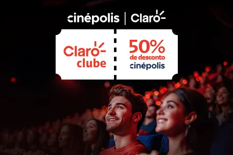 Parceria Claro clube e Cinépolis.