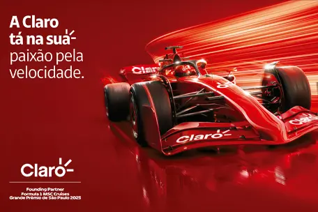 A Claro tá na sua paixão pela velocidade.