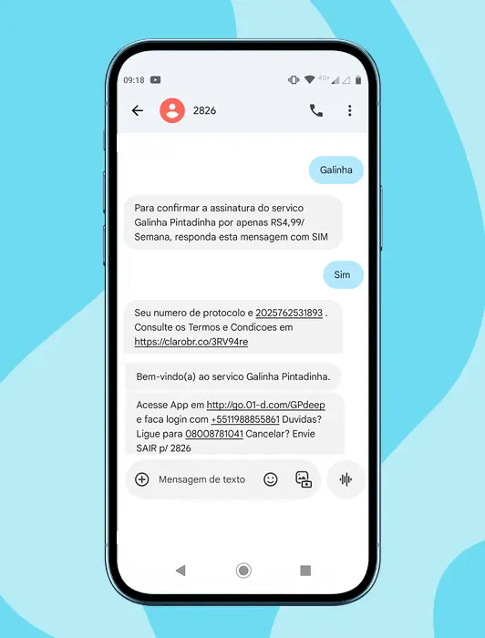 App Galinha Pintadinha.