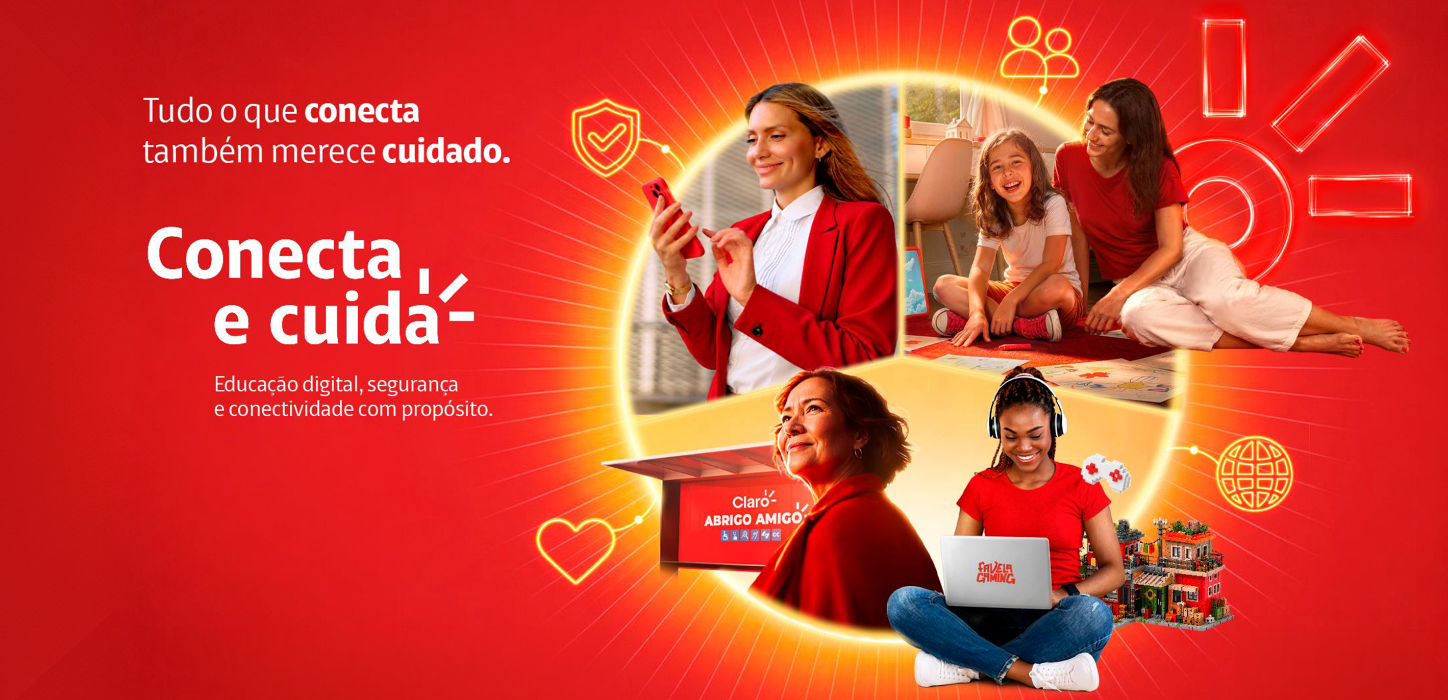 Tudo o que conecta também merece cuidado. Conecta e cuida: educação digital, segurança e conectividade com propósito.