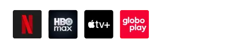 Vem com Globoplay e Assinatura Netflix incluso