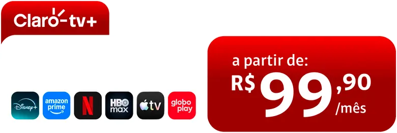 R$ 99,90 por mês no Claro Multi