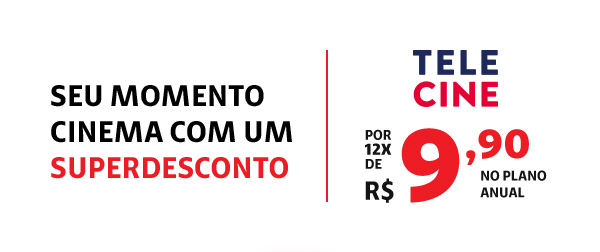 Seu momento cinema com um superdesconto. Telecine por 12x de R$ 9,90 no plano anual