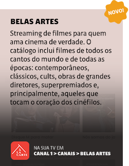 Belas Artes. Streaming de filmes para quem ama cinema de verdade. O catálogo inclui filmes de todos os cantos do mundo e de todas as épocas: contemporâneos, clássicos, cults, obras de grandes diretores, superpremiados e, principalmente, aqueles que tocam o coração dos cinéfilos.