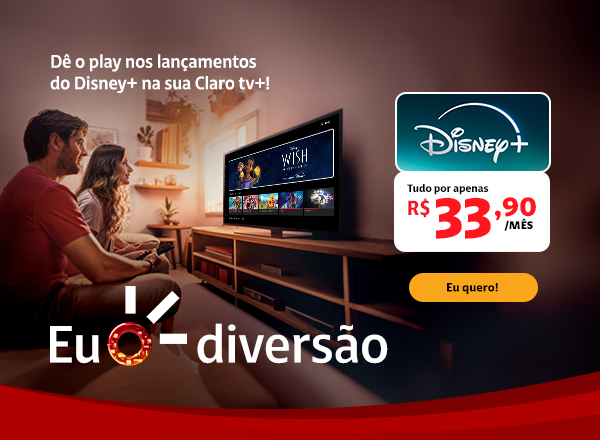 Dê o play nos lançamentos do Disney+ na sua Claro tv+!