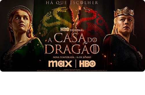 Escolha seu lado na disputa pelo trono de ferro na 2ª temporada de A Casa do Dragão. Estreia em 16 de junho!