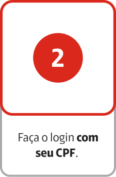 Faça o login com seu CPF. 
