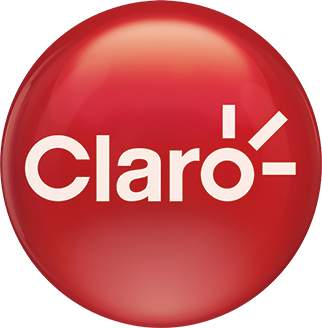 Logo da Claro em formato redondo e tom vermelho